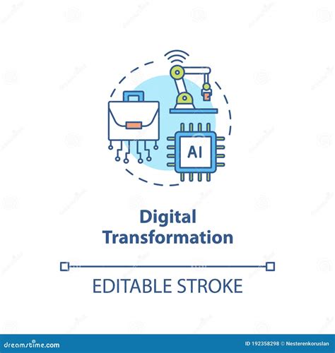 Digital Transformation Concept Icon Stock Vector Illustration Of