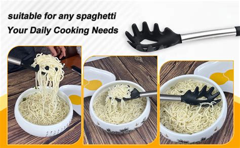 Tenta Kitchen Premium Silicone Spaghetti Server Pasta Spoon Fork Pasta
