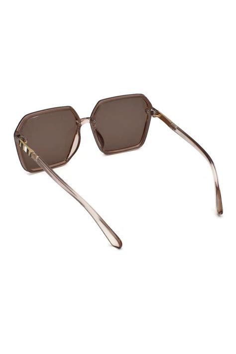 Dandelion Frameless Screw Slant Edged Square Sunglasses Metrojaya Online Shop