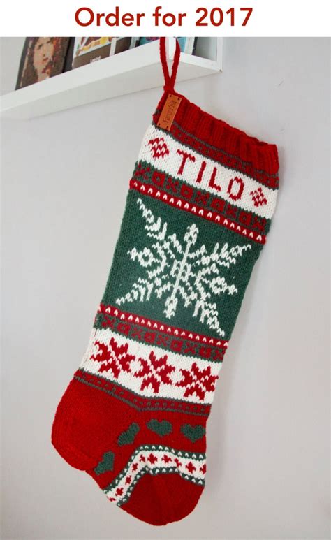 Winter Wonderland Christmas Stocking Hand Knitted