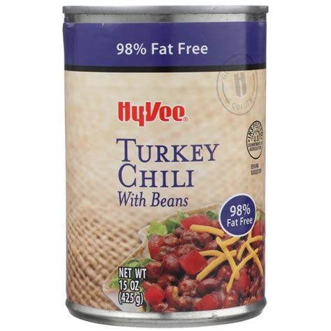 Hy Vee Turkey Chili With Beans 15 Oz Instacart