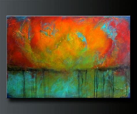 Oxidized Metal 4 36x 24 Acrylic Abstract Painting Highly