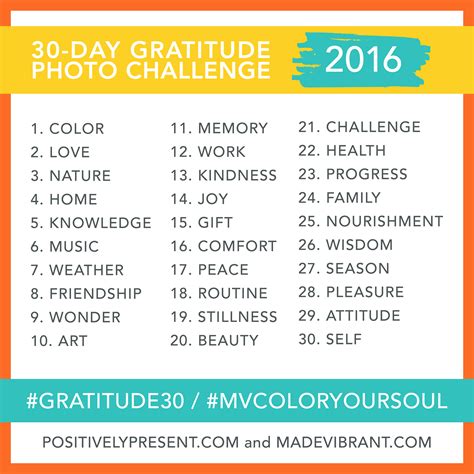2016 Gratitude Photo Challenge Giveaway Positively Present Dani