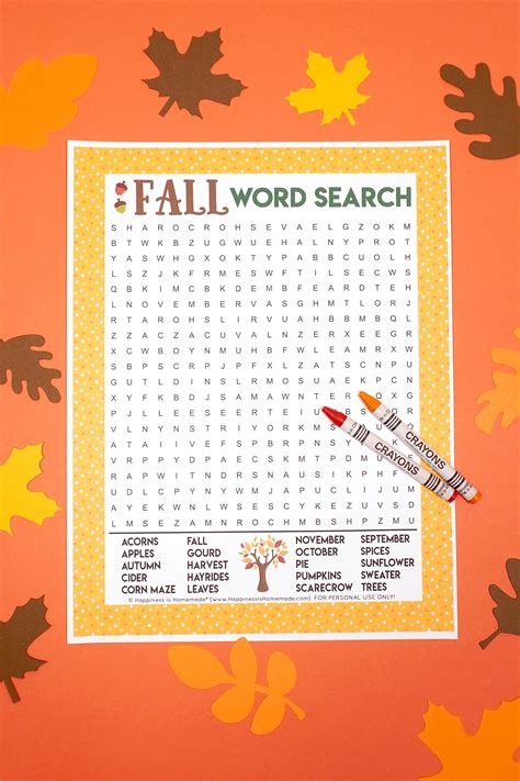 Easy Fall Word Search Printable Word Search Printable Free For Kids