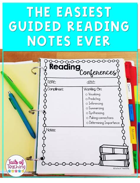 Tails Of Teaching The Easiest Guided Reading Notes Ever