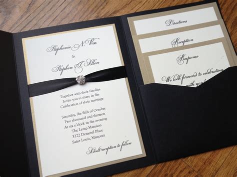 Properly address your wedding invitations to ensure your wedding guests understand fully what you expect on your big day. Glamorous Pocket Wedding Invitation in Eggplant and Gold ...