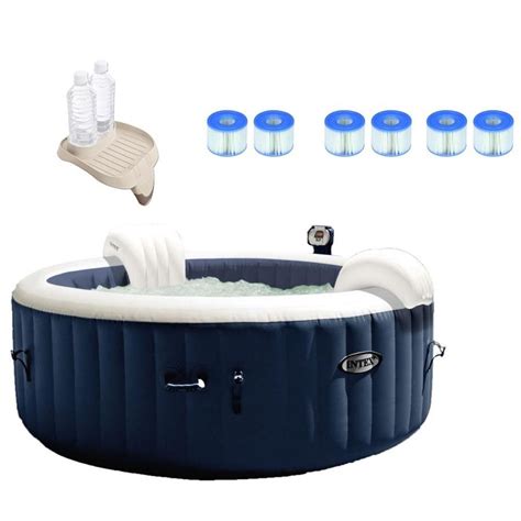 Intex 6 Person 170 Jet Round Inflatable Hot Tub Inflatable