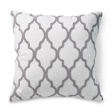 Jaclyn Smith Decorative Textured Pillow Trellis Pattern