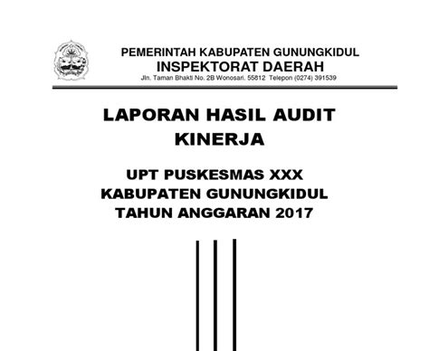 Contoh Laporan Bulanan Manajer Operasional Audit Kinerja Sexiz Pix