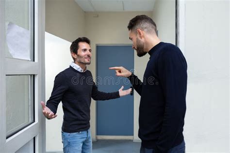 Two Men Quarreling With Each Other Stock Photo Image Of Argue Envy