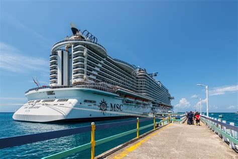 Cruise Ship Msc Seaside Moored At Ocho Rios Jamaica Editorial Stock