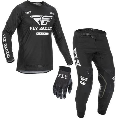 2022 fly racing evolution dst gear set black white aomc mx