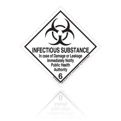 Class Infectious Substance Dangerous Goods Labels Labeline Com