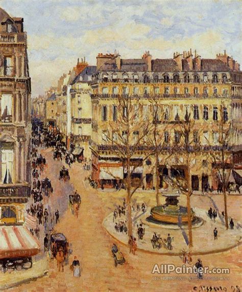 Camille Pissarro Rue Saint Honore Morning Sun Effect Place Du Theatre