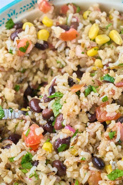 Easy Southwest Rice Salad Aka Cowboy Rice Salad