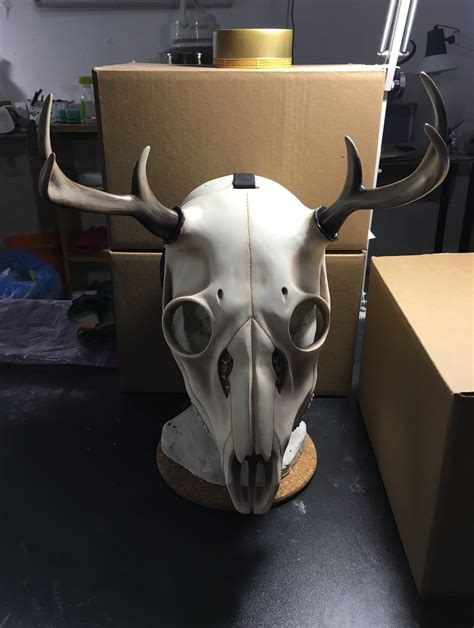 Deer Skull Mask Wendigo Post Apocalyptic Bone Mask Animal Etsy