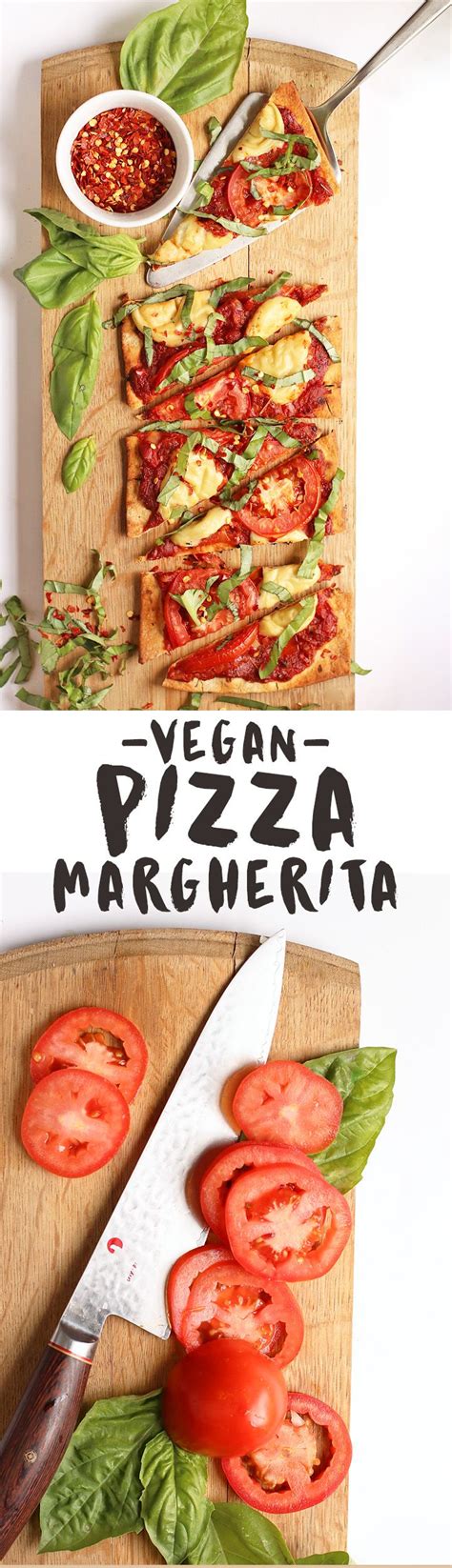 This Vegan Pizza Margherita Is Made With Homemade Tomato Sauce And