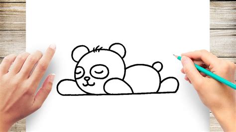 how to draw cute panda easy youtube