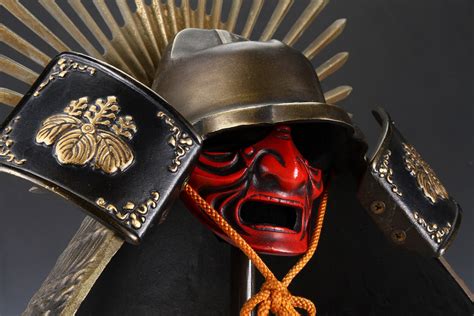 japanese samurai helmet hideyoshi s kabuto with a mask etsy