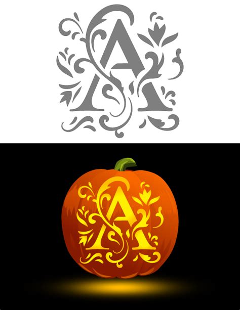 Printable Pumpkin Carving Letter Stencils