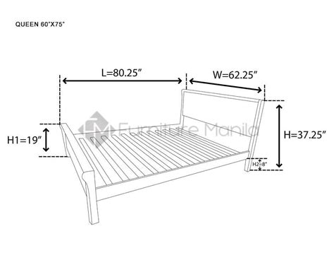 Measurement Queen Size Bed Frame Hanaposy