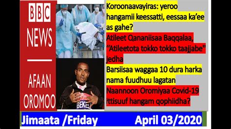 Bbc Oromobbc News Afaan Oromo News Fridayapril 032020oduu Afaan