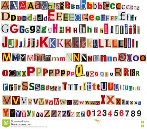 Photo About Big Size Colorful Newspaper Magazine Alphabet With Letters