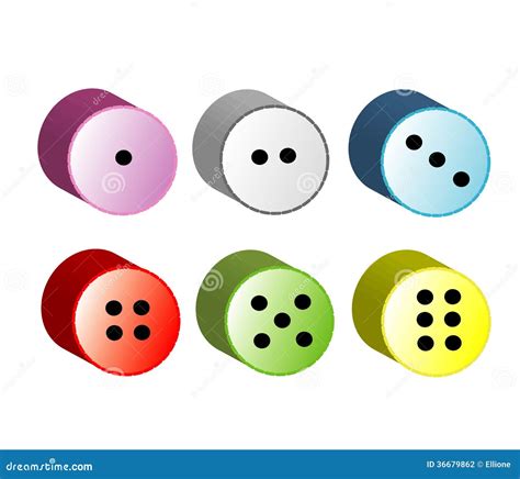 Round Dice Buttons Stock Vector Illustration Of Compete 36679862