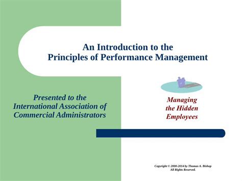 Pdf An Introduction To The Principles Of Performance Management