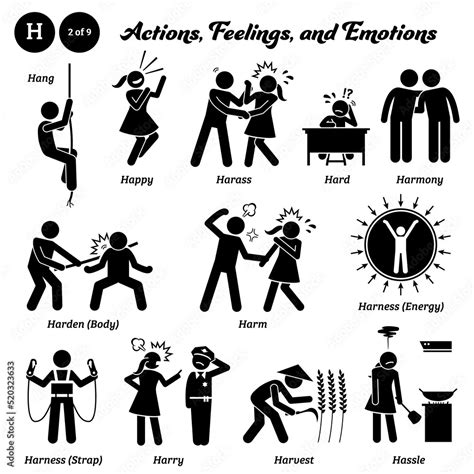 Stick Figure Human People Man Action Feelings And Emotions Icons