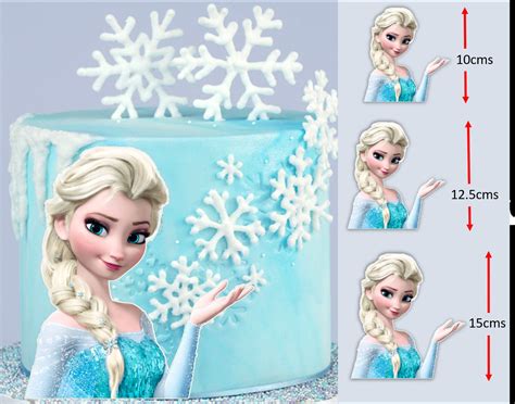 Elsa Frozen Cut Out Edible Icing Cake Topper Decal Image Etsy