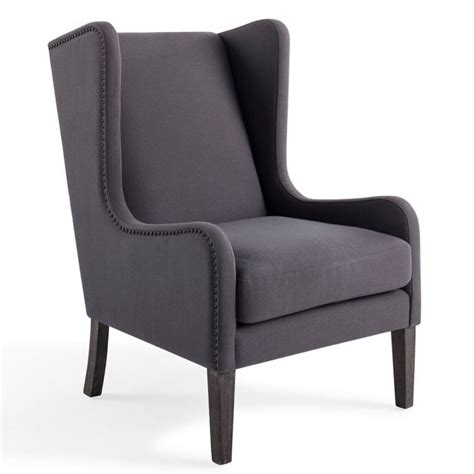 Wingback Chair In Dark Grey Bed Bath And Beyonds Home Collection Bee