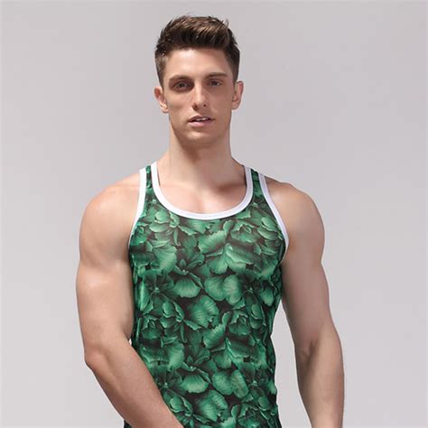 Fashion Brand Men Sexy Mesh Fitness Bodybuilding Tank Tops Gay