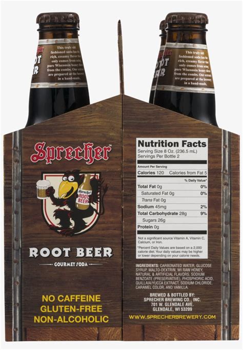 Sprecher Gluten Free Root Beer Gourmet Soda Fl Sprecher Root Beer Nutrition Facts Free