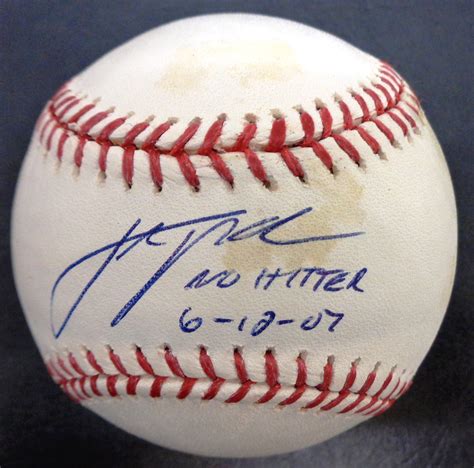 Lot Detail Justin Verlander Autographed Baseball W No Hitter 6 12 07