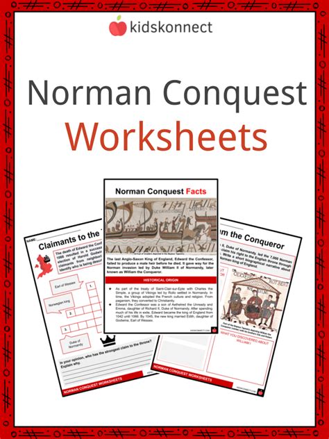 Norman Conquest Facts Figures Battles Impact And Worksheets For Kids
