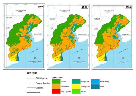 Penajam Paser Utara Regency Land Cover In 2009 2015 And 2020