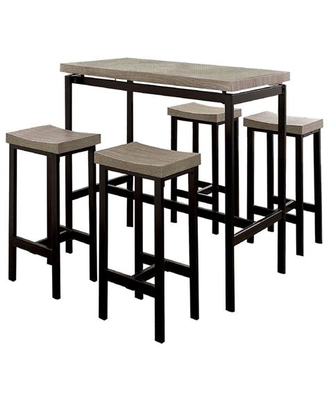 Benzara Wooden Counter Height Table Set Macys