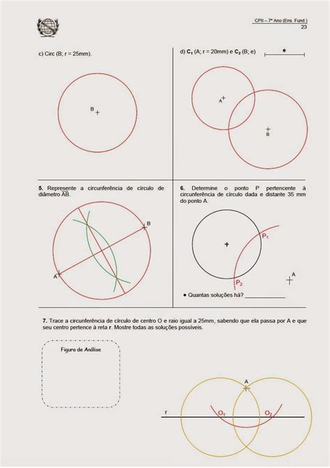 Exercícios De Circunferência 7 Ano Pdf