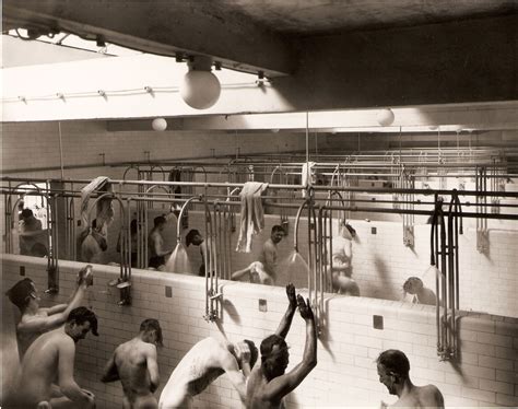 Pithead Baths National Coal Board Uk C1955 Men In Shower Men
