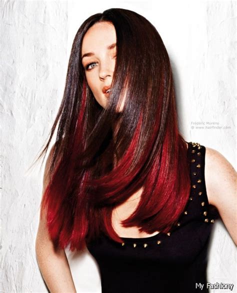 Red Dip Dyed Hair On Brown Hair 2016 Pictures 2016 Red Dip Dye Hair