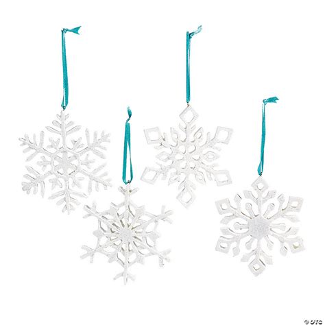 Iridescent Snowflake Christmas Ornaments