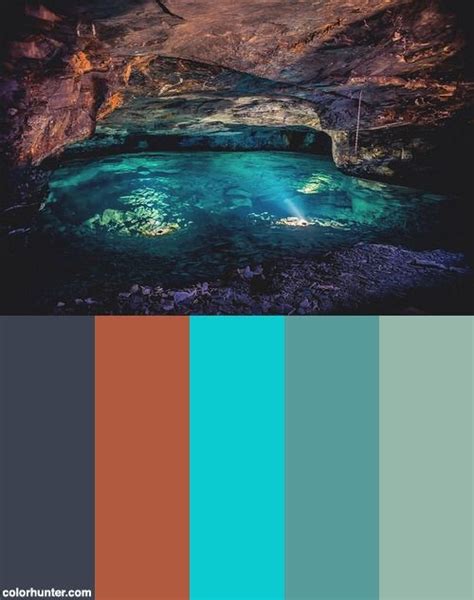 Carnglaze Caverns Underground Lake Color Palette Color Schemes Color