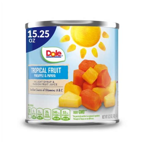Dole Canned Tropical Fruit In Light Syrup And Passion Fruit Juice 15