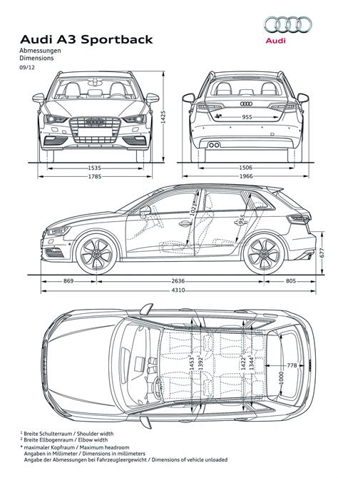 Masse Audi A3 Sportback Dreferenz Blog