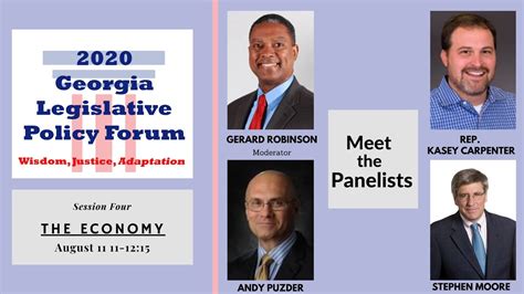 2020 Georgia Legislative Policy Forum Session 4 The Economy Aug 11