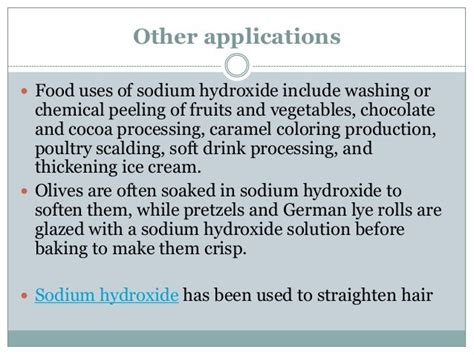 Applicatiosn Of Sodium Hydroxide Caustic Soda