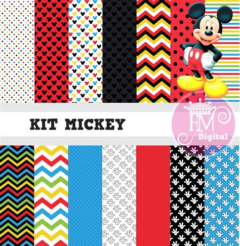Kit Digital Mickey Mouse No Elo7 Delíciadesonho D3662b