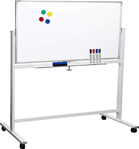 Excello Global Products Large 48x32 White Board On Wheels 1