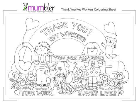 There is also a printable coloring page to put in your window to thank essential workers like delivery drivers. Free key worker thank you colouring | Harrogate Mumbler